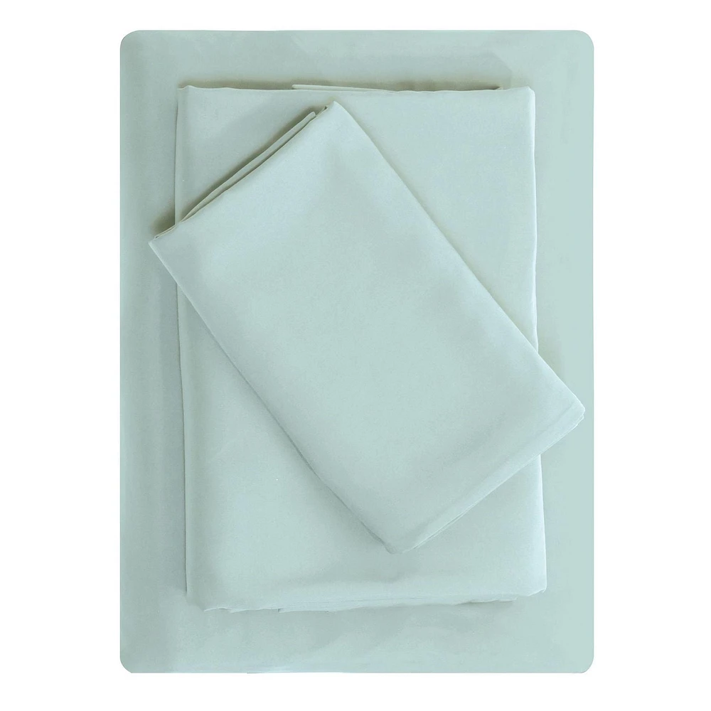 Ensemble de draps en microfibre doux et facile d'entretien Mainstays – Solide Tailles: 1 place, 2 places et grand lit