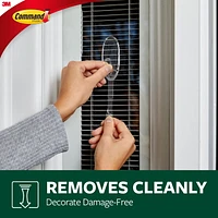 Command™ Outdoor Window Hook 17091CLRAWVPEF, Clear, Medium, 2 lb, 5 Hooks, 6 Strips