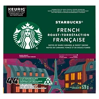 STARBUCKS French Roast Dark Roast Ground Coffee K-Cup Pods 44 ct Box