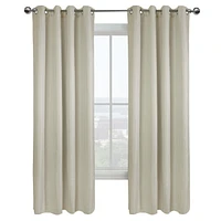 Loft Living Varsha, panneau de rideau à oeillets texturé, 100% occultant 52" x 84", blanc cassé