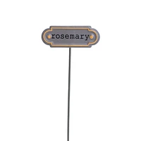 Lot de 4 marqueurs métalliques pour herbes aromatiques Hometrends - persil, romarin, lavande, aneth