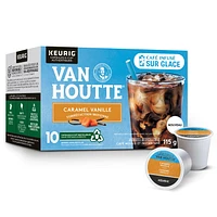 Van Houtte Brew Over Ice Caramel Vanilla, Medium Roast, K-Cup Coffee Pods, 10 count