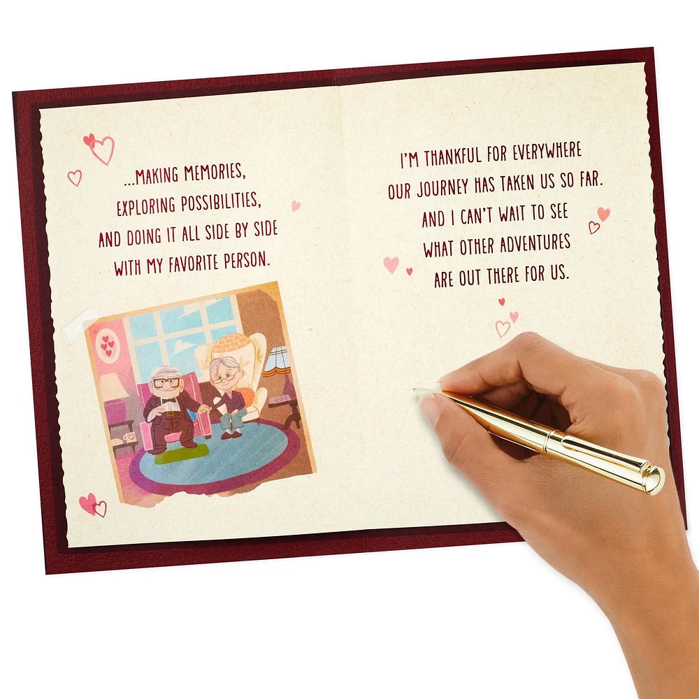 Carte Hallmark pour un époux, une épouse, un copain, une copine – Saint-Valentin ou anniversaire (Là-haut de Pixar, « Life with You Is An Adventure »)