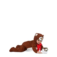 Costume d'ours en peluche pour enfant avec pot de miel
