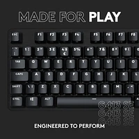 Logitech G413 SE Clavier Gaming Mécanique Grande Taille - Rétroéclairé avec Switches Mécaniques Tactiles