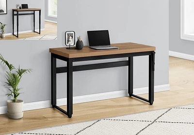 Monarch Specialties Bureau, Bureau À Domicile, Debout, Ajustable, 48"l, Travail, Ordinateur Portable, Métal, Stratifié, Brun, Noir, Contemporain, Moderne