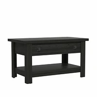 Table basse Hillsdale Coover en bois avec plateau relevable et 1 faux tiroir