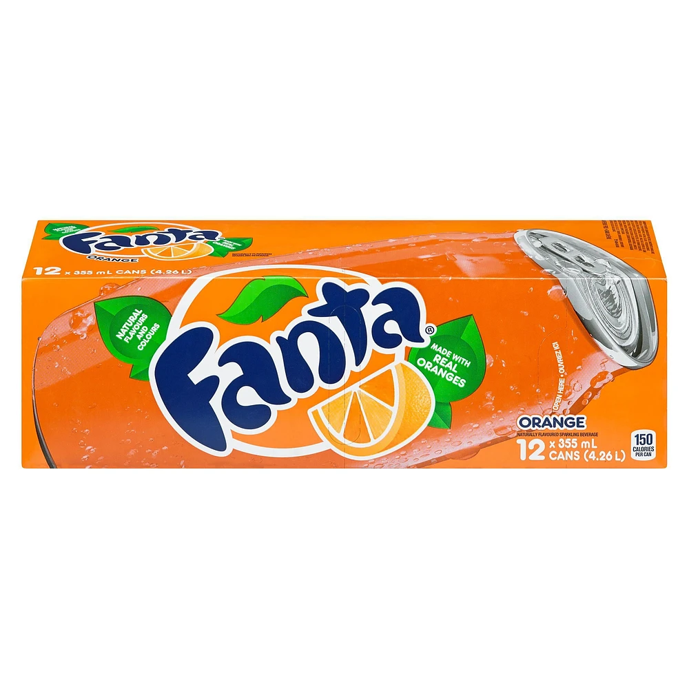 Fanta Orange 355mL Cans, 12 Pack