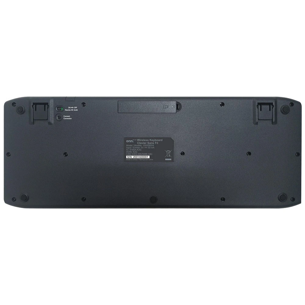 onn. 100009054 Wireless 104 Keys Full Keyboard and 5-Button Mouse, Easy Connect USB Receiver