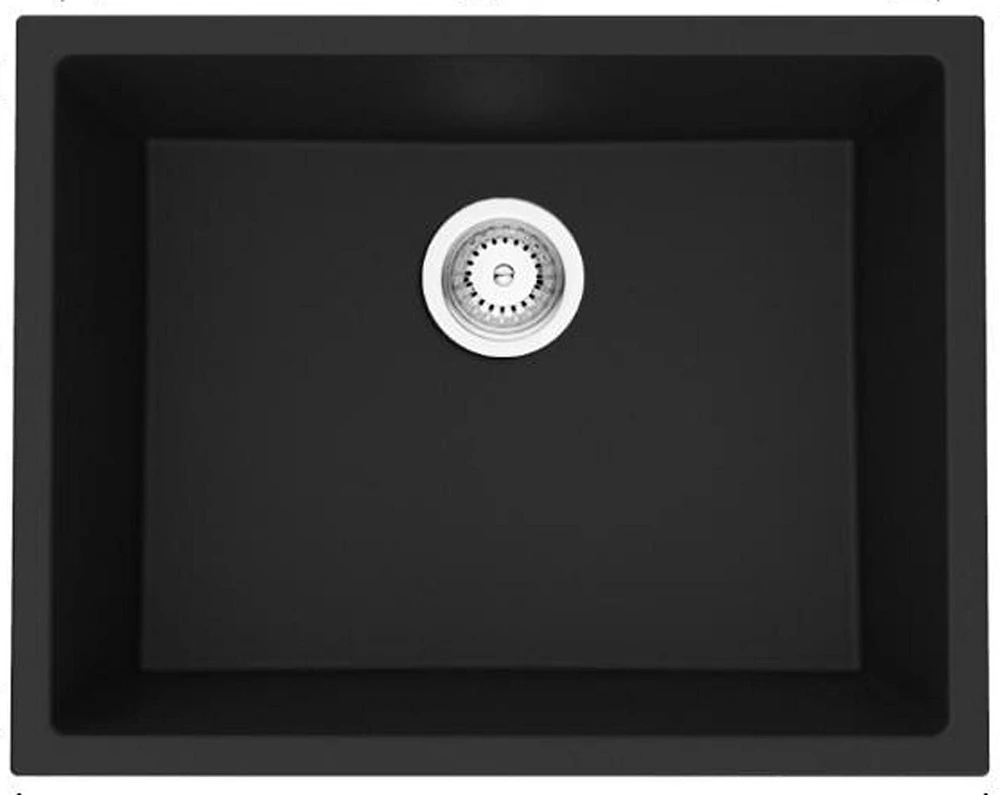 American Imaginations AI- pouces Évier de cuisine composé de granit noir approuvé par CSA W avec finition composée de granit et calibre 16