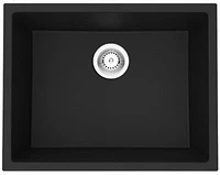 American Imaginations AI- pouces Évier de cuisine composé de granit noir approuvé par CSA W avec finition composée de granit et calibre 16