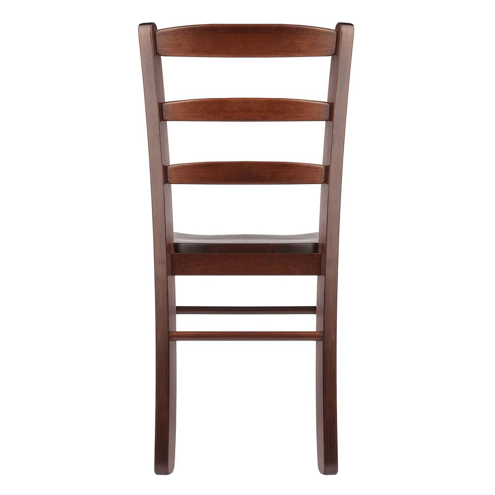 Winsome Groveland 5Pc Square Dining Table with 4 chairs in Walnut Finish