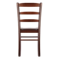 Winsome Groveland 5Pc Square Dining Table with 4 chairs in Walnut Finish