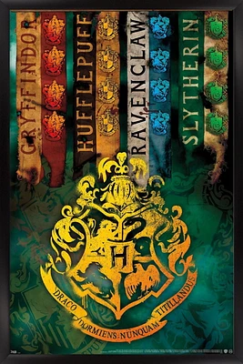 The Wizarding World: Harry Potter - House Crests Wall Poster