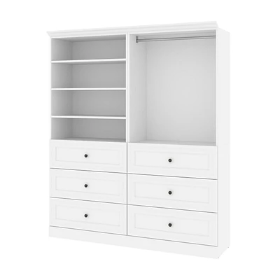 Organisateur de garde-robe avec tiroirs 72L Versatile de Bestar, blanc