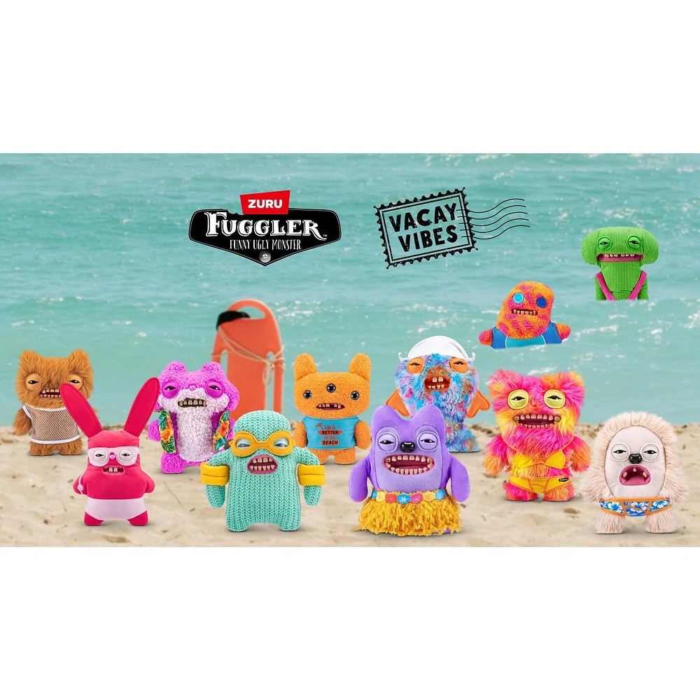 Fuggler Vacay Vibes 9 inch (Sir Splodge A Lot), Funny Ugly Monster Soft Plush Collectible Toy by ZURU