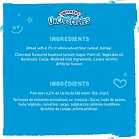 Smucker's Uncrustables Sandwich à la Tartinade de Noisettes Aromatisée au Chocolat, congelé, paquet de 10, 52g SM 52G UNCR CHO HZT SW 10PK