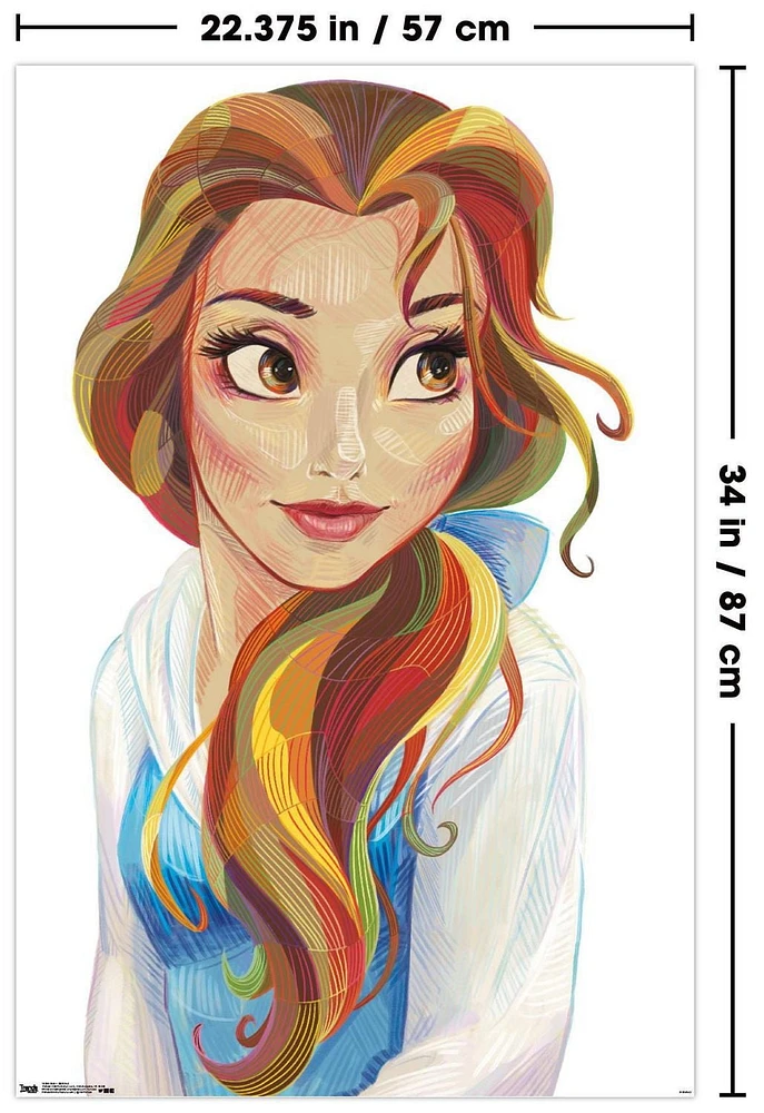 Disney Beauty And The Beast - Belle - Stylized Wall Poster, 22.375" x 34"