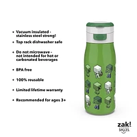 Zak Designs Minecraft 13.5oz SS Pasco Bottle, Minecraft 13.5oz SS Pasco Bottle
