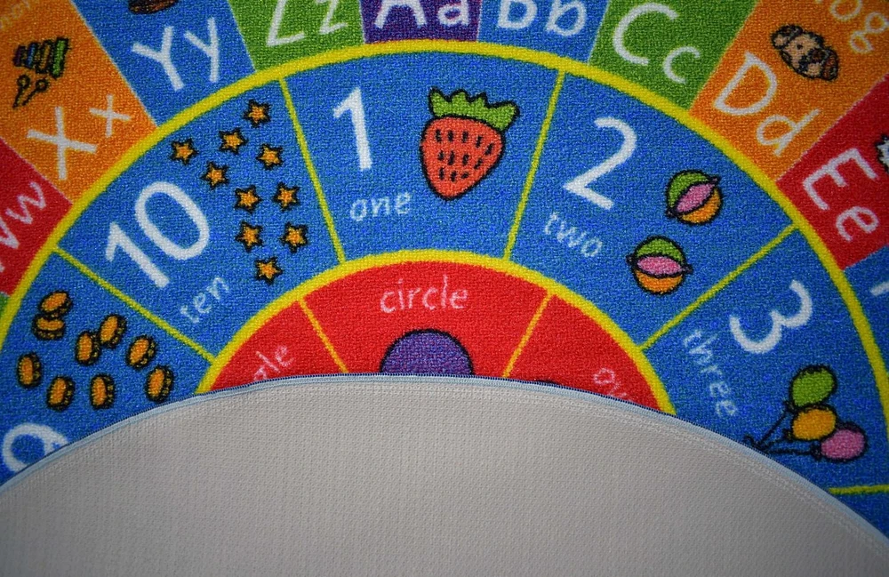 KC Cubs collection de récréation Alphabet ABC, nombres et formes apprentissage éducatif et jeu tapis rond en cercle pour enfants et enfants chambres et salle de jeux