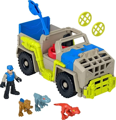 Imaginext Jurassic World Track & Transport Dino Truck Vehicle & Figure Set, 8 Pieces, Ages 3-8