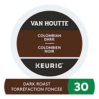 Van Houtte Colombian Dark, Dark Roast, K-Cup Coffee Pods, 30 Count, 30 Count