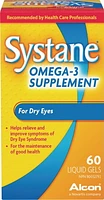 SYSTANE® Omega-3 Supplement, Ocular Vitamin For Dry Eyes, 60 Liquid Gels