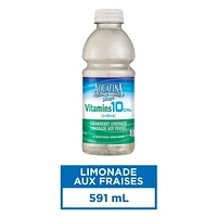 Aquafina Plus+ Vitamins Strawberry Lemonade  Vitamin Enhanced Water , 591mL Bottle