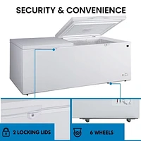 Kenmore Congélateur/Réfrigérateur Coffre Convertible 21 pi³, 595L, Blanc – Polyvalent et Spacieux pour la Maison ou le Garage