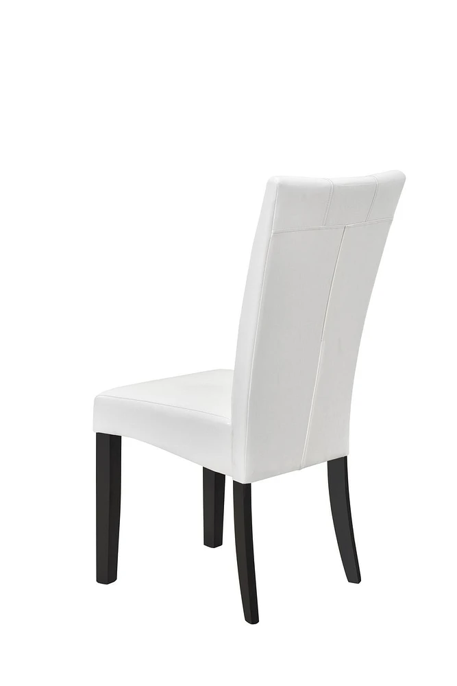 Chaises de salle à manger Aerys David en PU blanc (2 chaises par boîte)