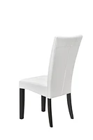 Chaises de salle à manger Aerys David en PU blanc (2 chaises par boîte)