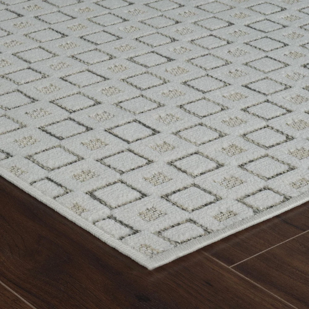 Rug Branch Maise Abstract Indoor Outdoor Area Rug, Cream Beige, Modern - Entryway, Hallway, Bathroom