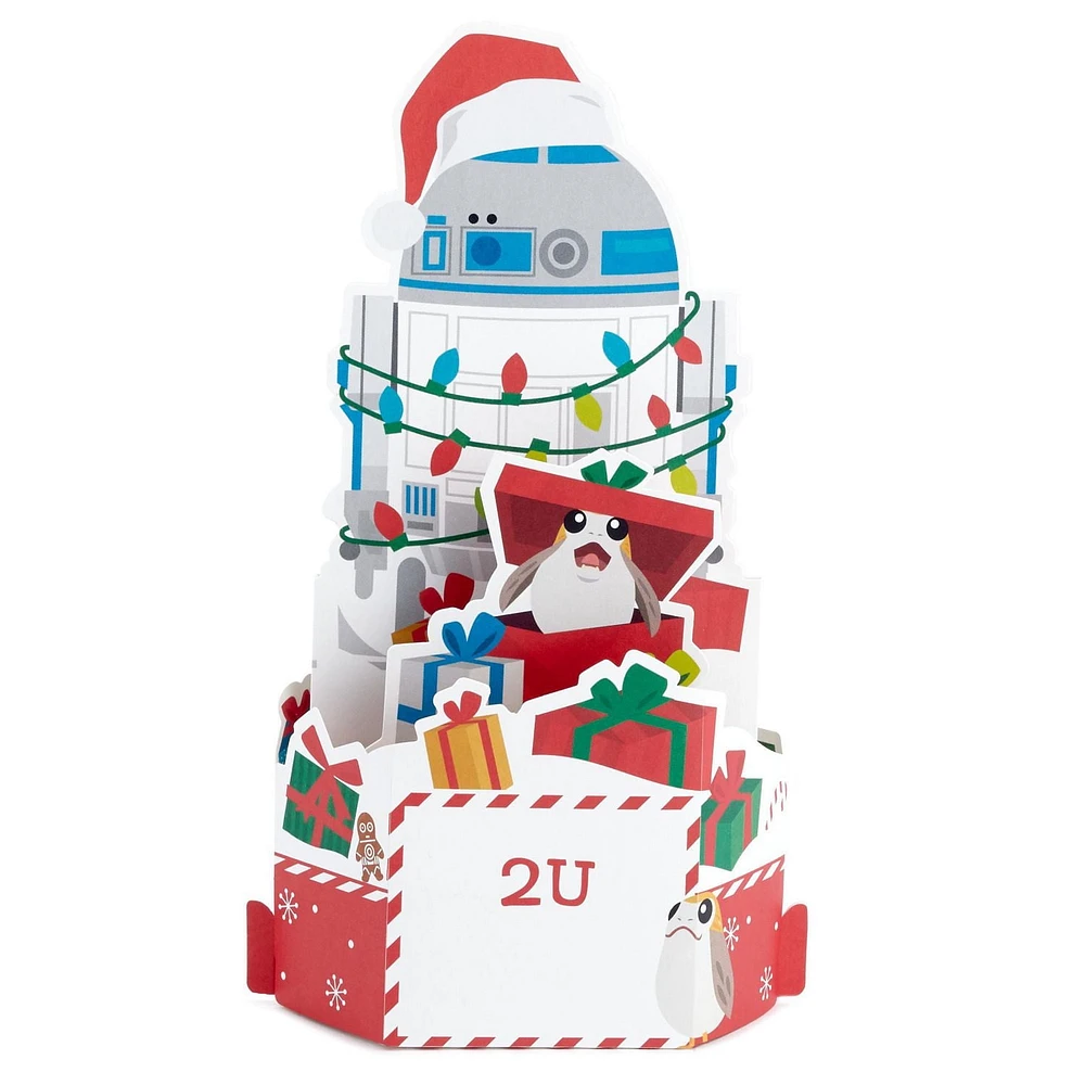 Carte musicale en relief de Noël – La Guerre des étoiles – Paper Wonder de Hallmark (R2-D2, joue « We Wish You a Merry Christmas »)
