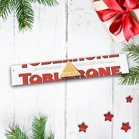 TOBLERONE, White Chocolate Bar with Honey and Almond Nougat, Holiday Gifts, Holiday Chocolate, 360 g