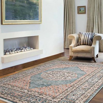 ECARPET Traditional Vintage Distressed Look Serena Collection