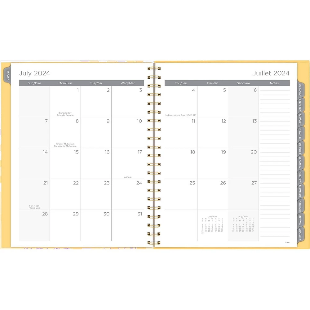 Mead 15M Abeille Lavande Grand Agenda Agenda
