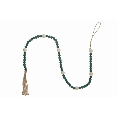 Guirlande De Perles À Double Bois (Vert)