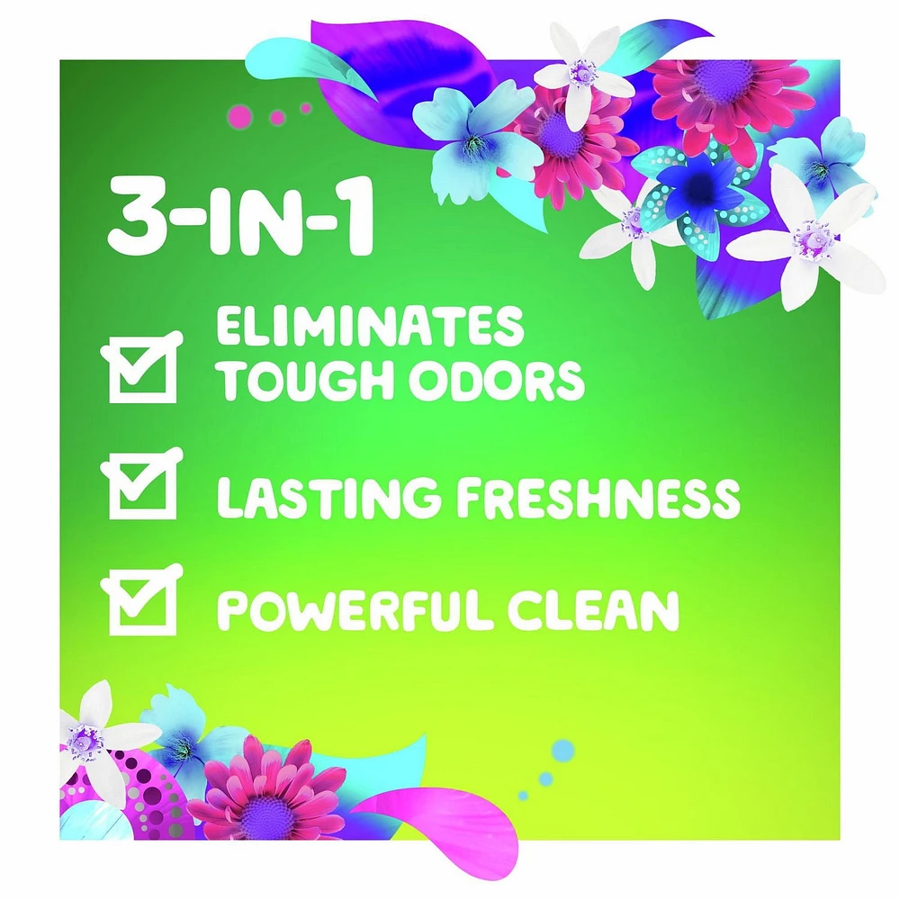Détergent à lessive liquide Gain + Odeur defense, parfum Explosion de fraîcheur, compatible avec les laveuses HE, 107 brassées, 4,55 L (154 oz liq.)