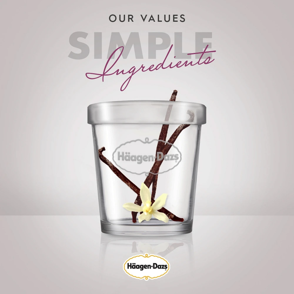 Barres de crème glacée HÄAGEN-DAZS® Miniatures Vanille amande 4 x 55 ml 4x55 ml