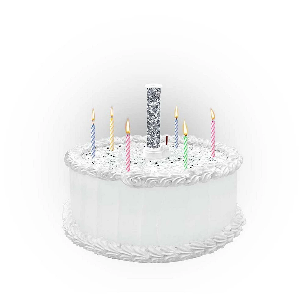 Candle - Party Popper! Cake Topper Gold and Silver, Confetti Popper