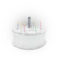 Candle - Party Popper! Cake Topper Gold and Silver, Confetti Popper