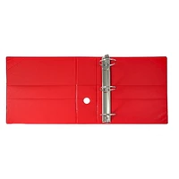 Pen + Gear 3" Deluxe View Vinyl Binder, O-Ring, RED