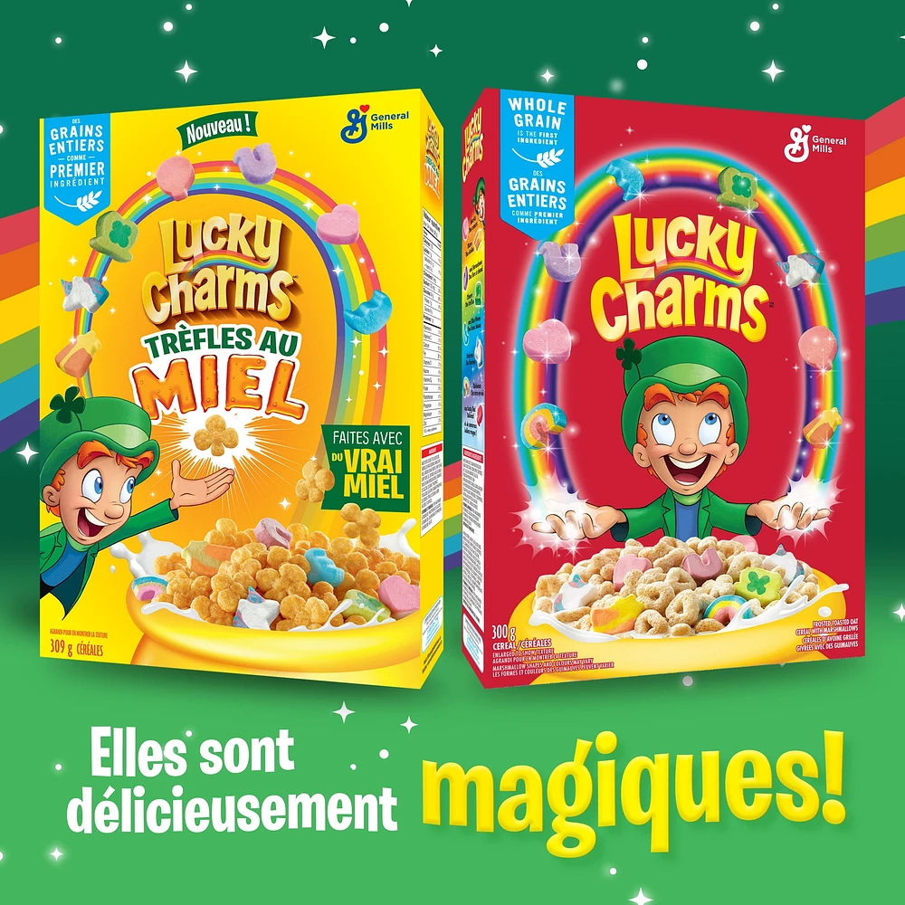 Lucky Charms Breakfast Cereal with Marshmallows, Whole Grains, 300 g, 300 g