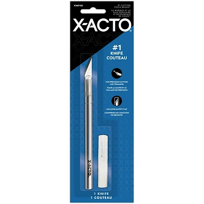 X-ACTO #1 Knife with Safety Cap, Precision Knife for delicate cutting, stripping and trimming, 1 Count
