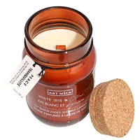 Art Wick 10.6oz WHITE IRIS & CITRUS Soy Wax Blended Scented Candle,1 wood wick, · 10.60oz<br>· 300g<br>· 1 pack