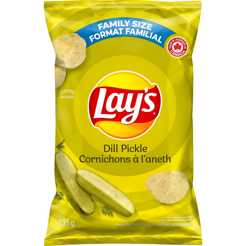 Lay's Dill Pickle flavoured potato chips, 235g