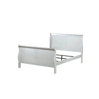 ACME Louis Philippe III Eastern King Bed (FB 34"H) in Platinum