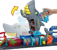Hot Wheels City-Station de Lavage Requin-Coffret voiture Color Reveal
