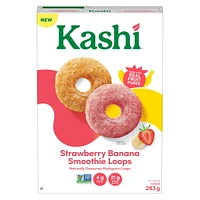Céréales Kashi® Anneaux veloutés aux fraises et aux bananes 283g Céréales Kashi® Anneaux veloutés aux fraises et aux bananes, 283g