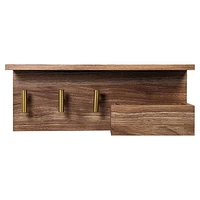 Hometrends 16" Walnut Shelf Wall Organizer